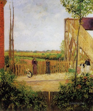 El puente del ferrocarril en Bedford Park 1 Camille Pissarro Pinturas al óleo